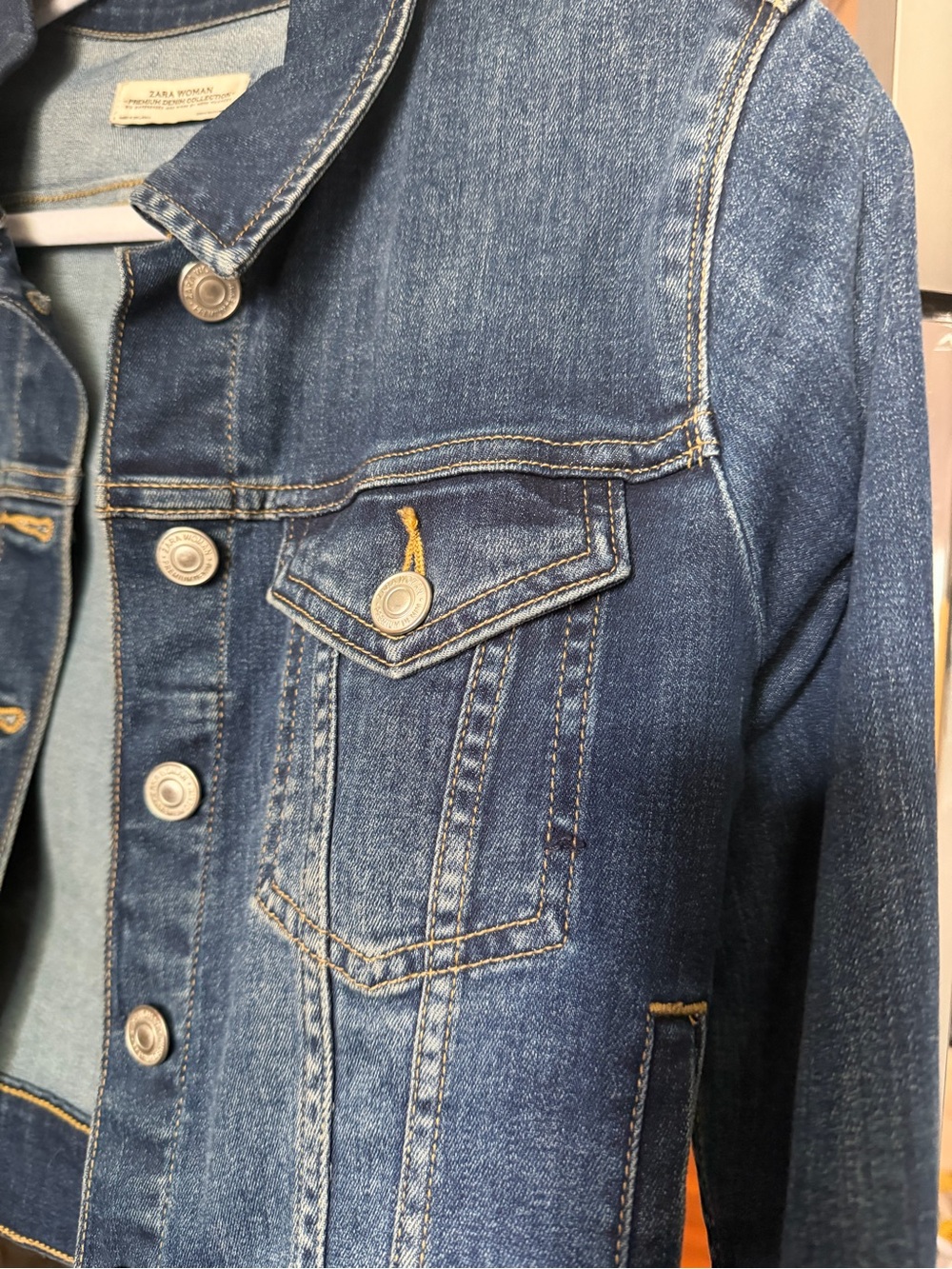 Zara Blue Denim Jacket - Picture 3 of 5